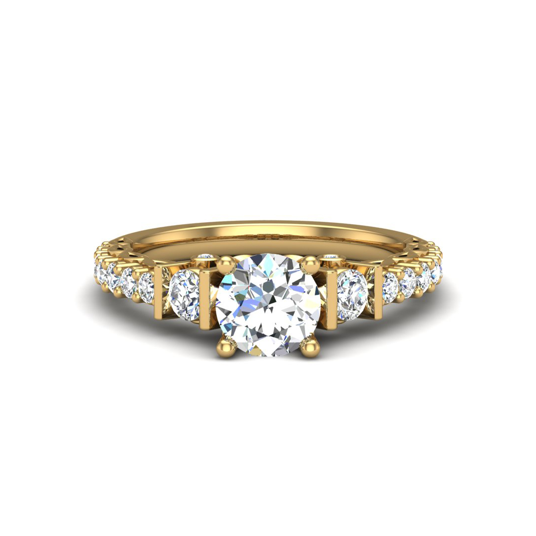 Paislee Accented Engagement Ring